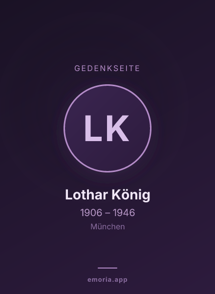 Gedenkportrait von Lothar König
