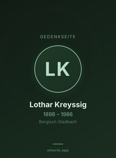 Gedenkportrait von Lothar Kreyssig