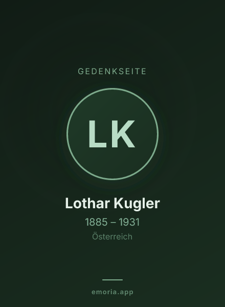 Gedenkportrait von Lothar Kugler