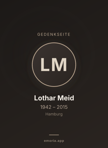 Gedenkportrait von Lothar Meid