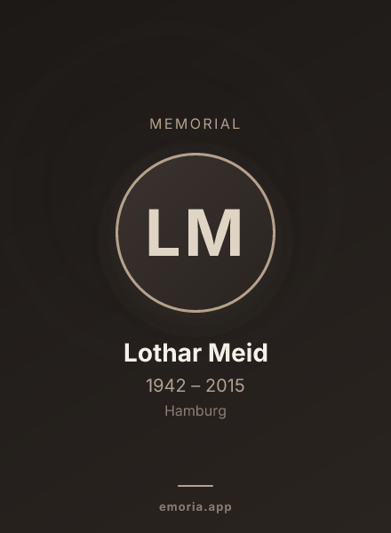 Memorial portrait of Lothar Meid