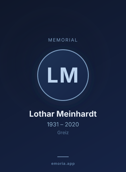 Memorial portrait of Lothar Meinhardt