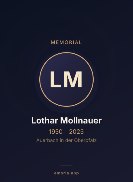 Memorial portrait of Lothar Mollnauer