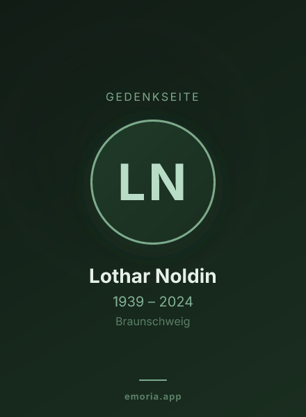 Gedenkportrait von Lothar Noldin