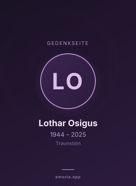 Gedenkportrait von Lothar Osigus