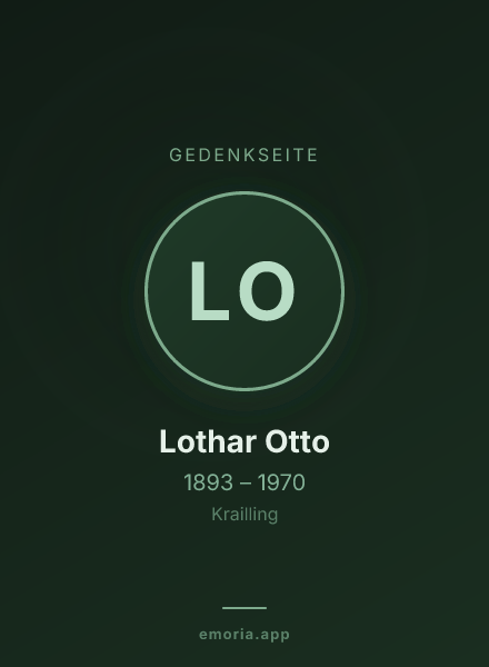 Gedenkportrait von Lothar Otto