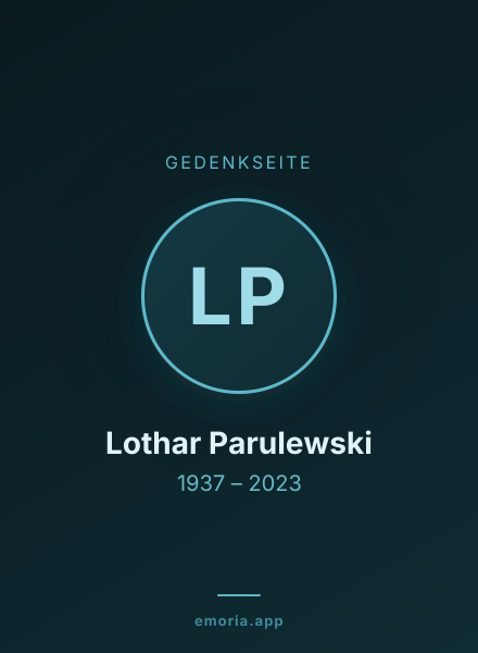 Gedenkportrait von Lothar Parulewski