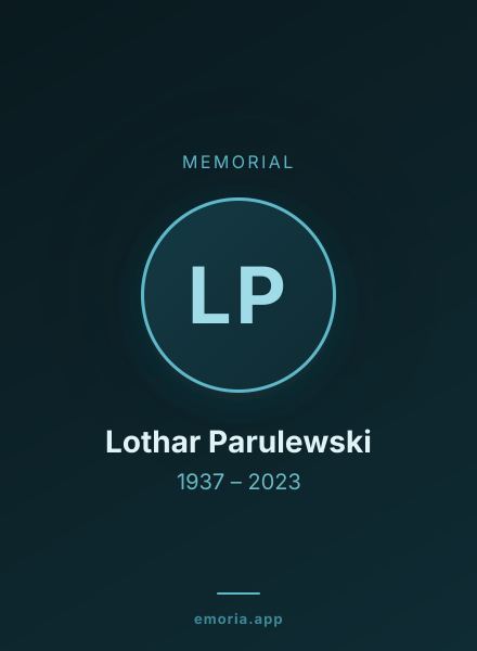 Memorial portrait of Lothar Parulewski
