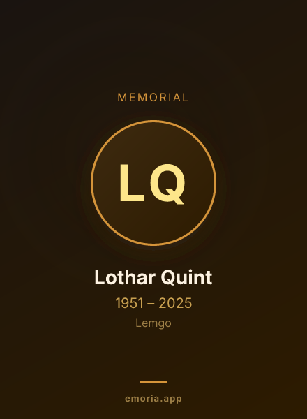 Memorial portrait of Lothar Quint