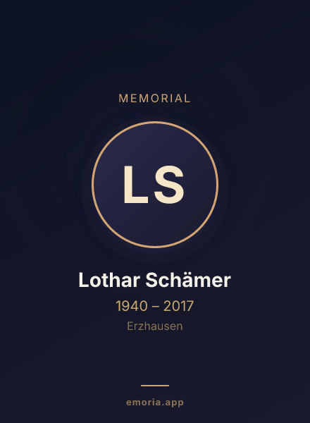 Memorial portrait of Lothar Schämer