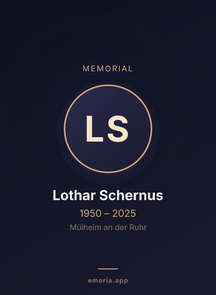 Memorial portrait of Lothar Schernus