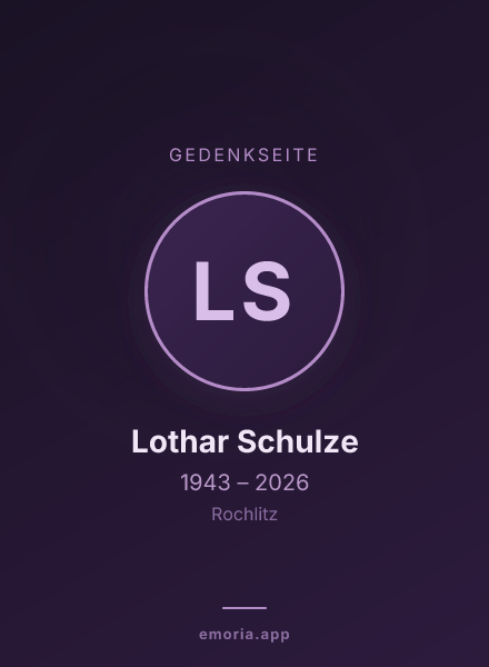Gedenkportrait von Lothar Schulze