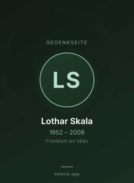 Gedenkportrait von Lothar Skala