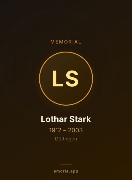Memorial portrait of Lothar Stark