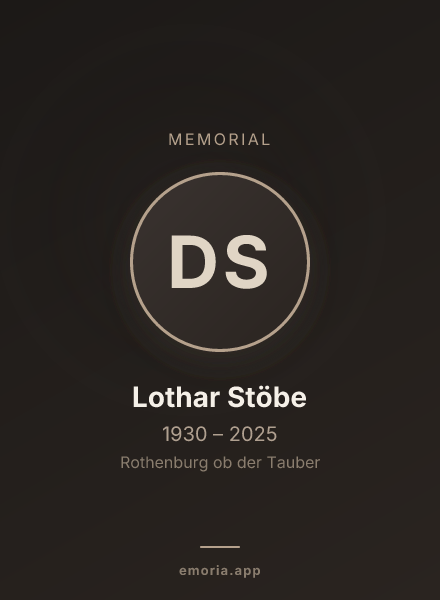 Memorial portrait of Dr. Lothar Stöbe