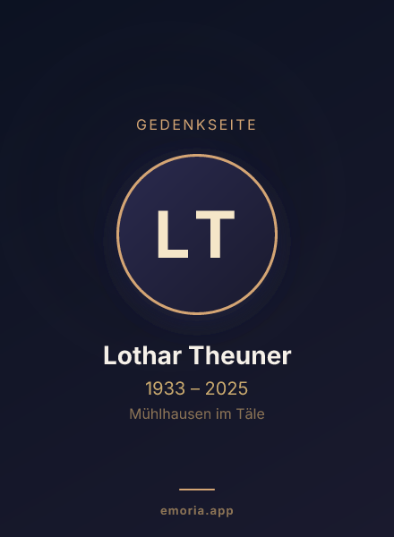 Gedenkportrait von Lothar Theuner