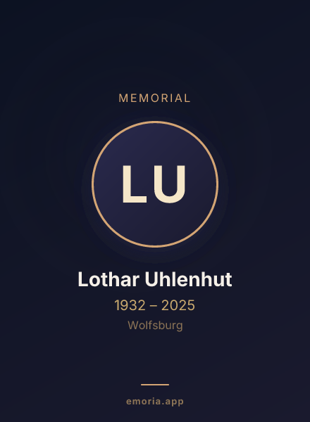 Memorial portrait of Lothar Uhlenhut
