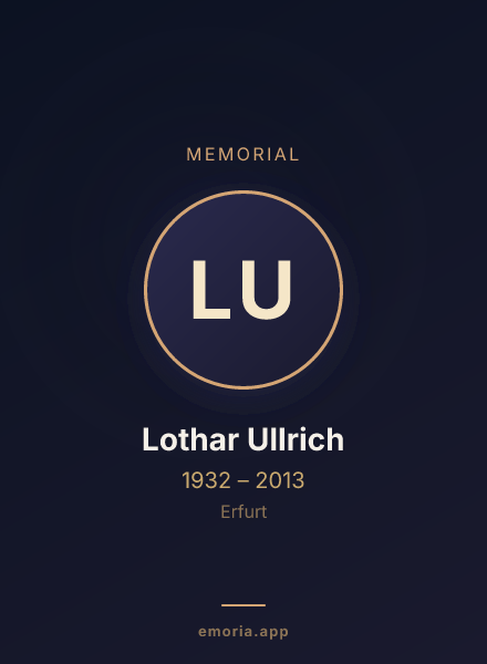 Memorial portrait of Lothar Ullrich