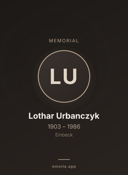 Memorial portrait of Lothar Urbanczyk