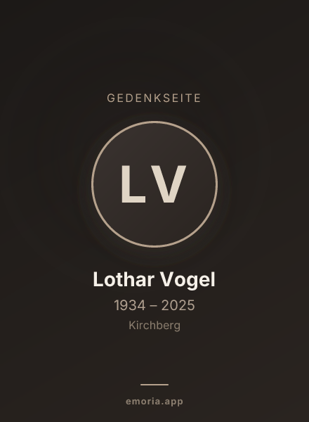 Gedenkportrait von Lothar Vogel