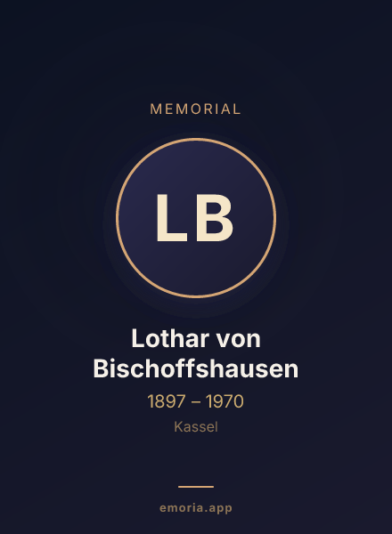 Memorial portrait of Lothar von Bischoffshausen
