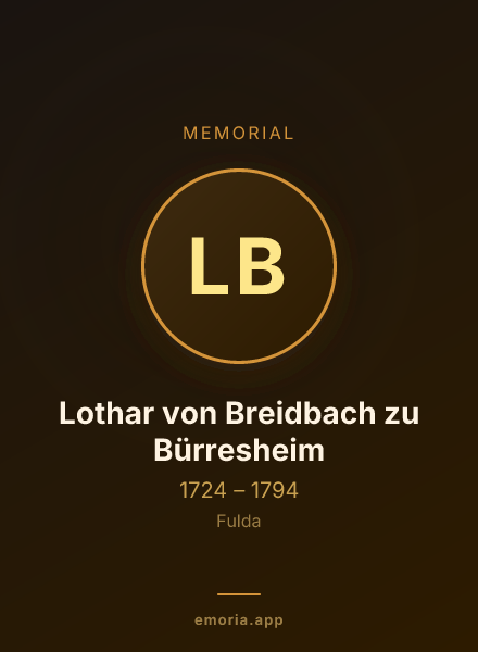 Memorial portrait of Lothar von Breidbach zu Bürresheim