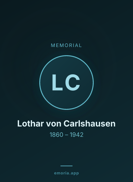 Memorial portrait of Lothar von Carlshausen