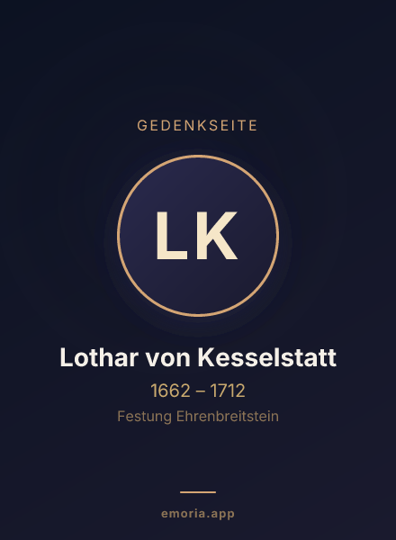 Gedenkportrait von Lothar von Kesselstatt