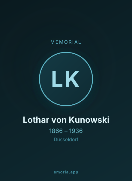 Memorial portrait of Lothar von Kunowski