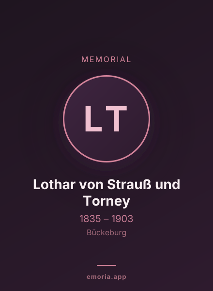 Memorial portrait of Lothar von Strauß und Torney
