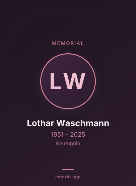 Memorial portrait of Lothar Waschmann