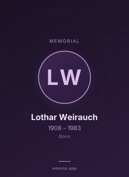 Memorial portrait of Lothar Weirauch