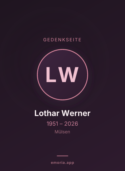 Gedenkportrait von Lothar Werner