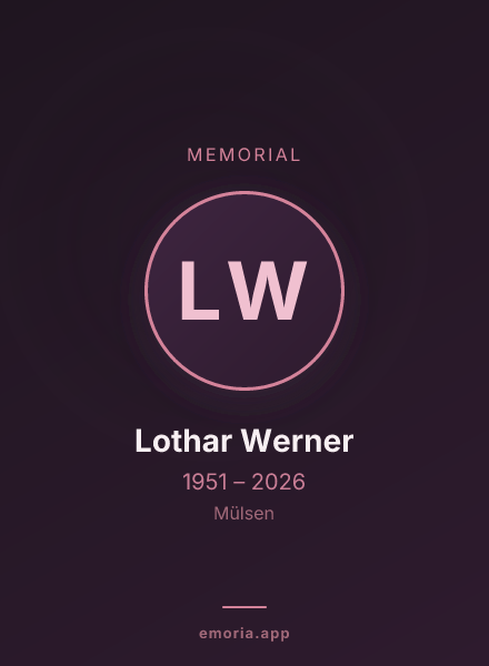 Memorial portrait of Lothar Werner