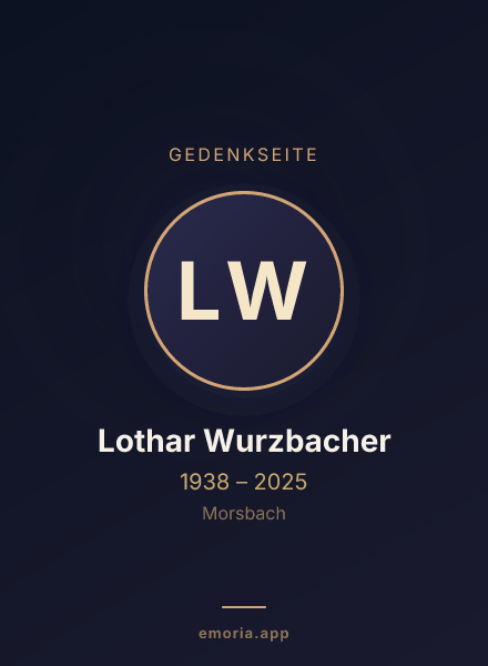 Gedenkportrait von Lothar Wurzbacher