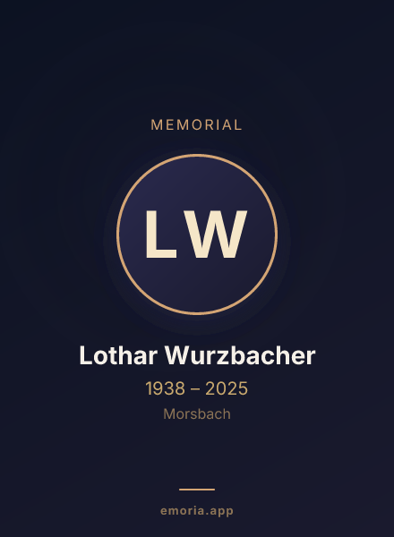 Memorial portrait of Lothar Wurzbacher