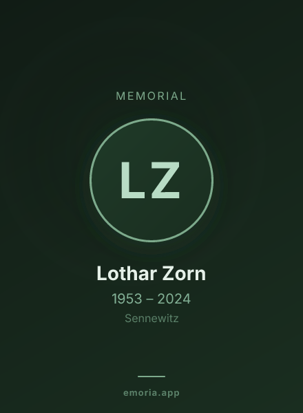 Memorial portrait of Lothar Zorn