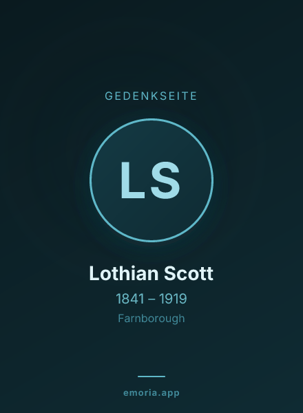 Gedenkportrait von Lothian Scott