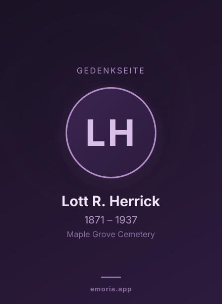 Gedenkportrait von Lott R. Herrick