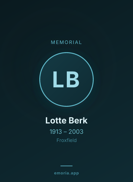 Memorial portrait of Lotte Berk