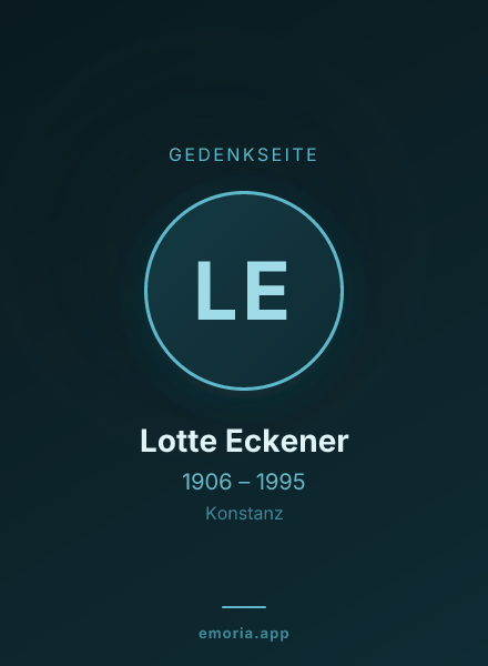 Gedenkportrait von Lotte Eckener
