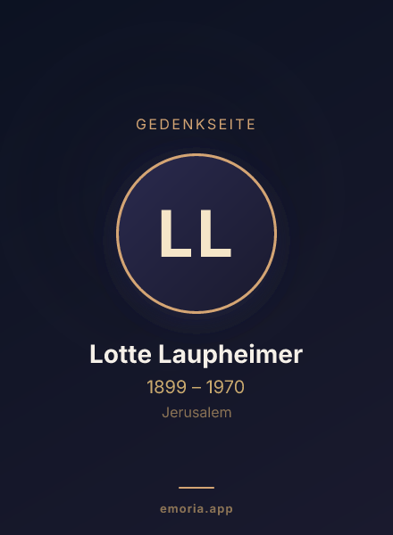 Gedenkportrait von Lotte Laupheimer