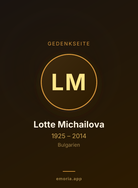 Gedenkportrait von Lotte Michailova