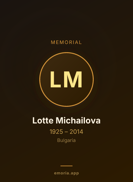 Memorial portrait of Lotte Michailova