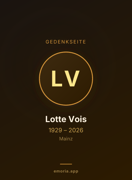Gedenkportrait von Lotte Vois