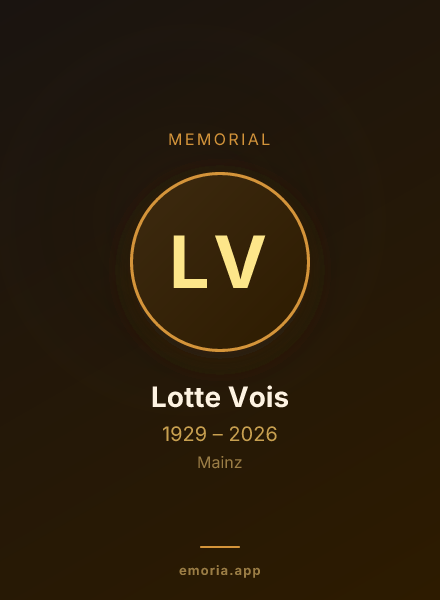 Memorial portrait of Lotte Vois