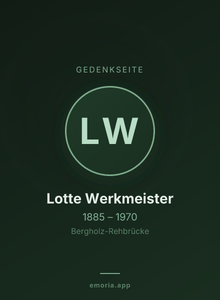 Gedenkportrait von Lotte Werkmeister