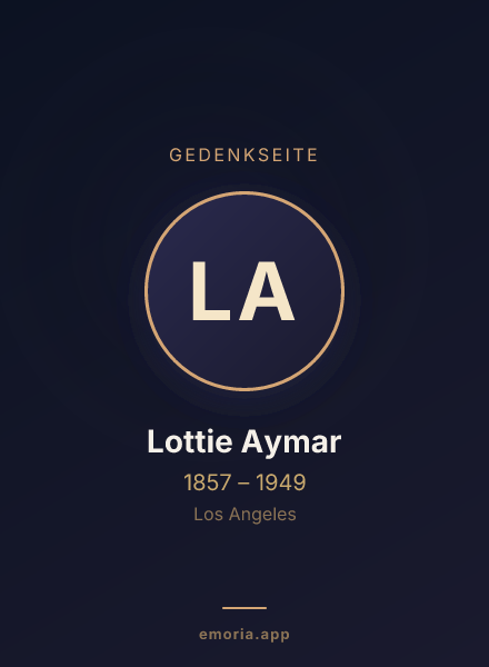 Gedenkportrait von Lottie Aymar