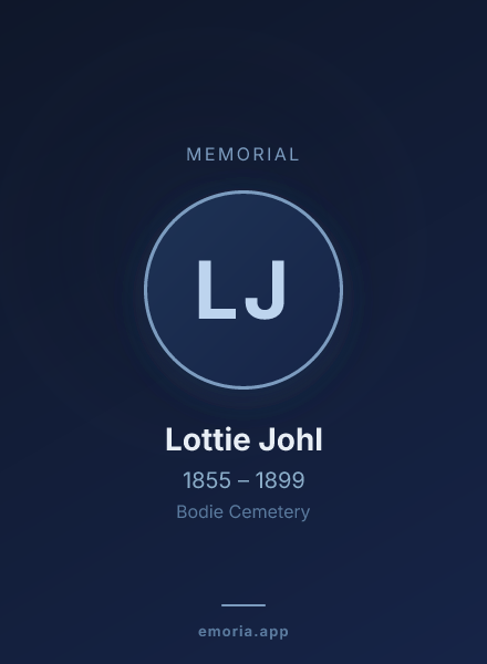Memorial portrait of Lottie Johl