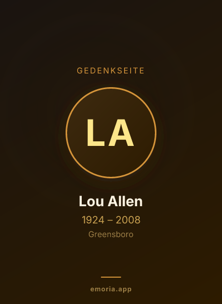 Gedenkportrait von Lou Allen